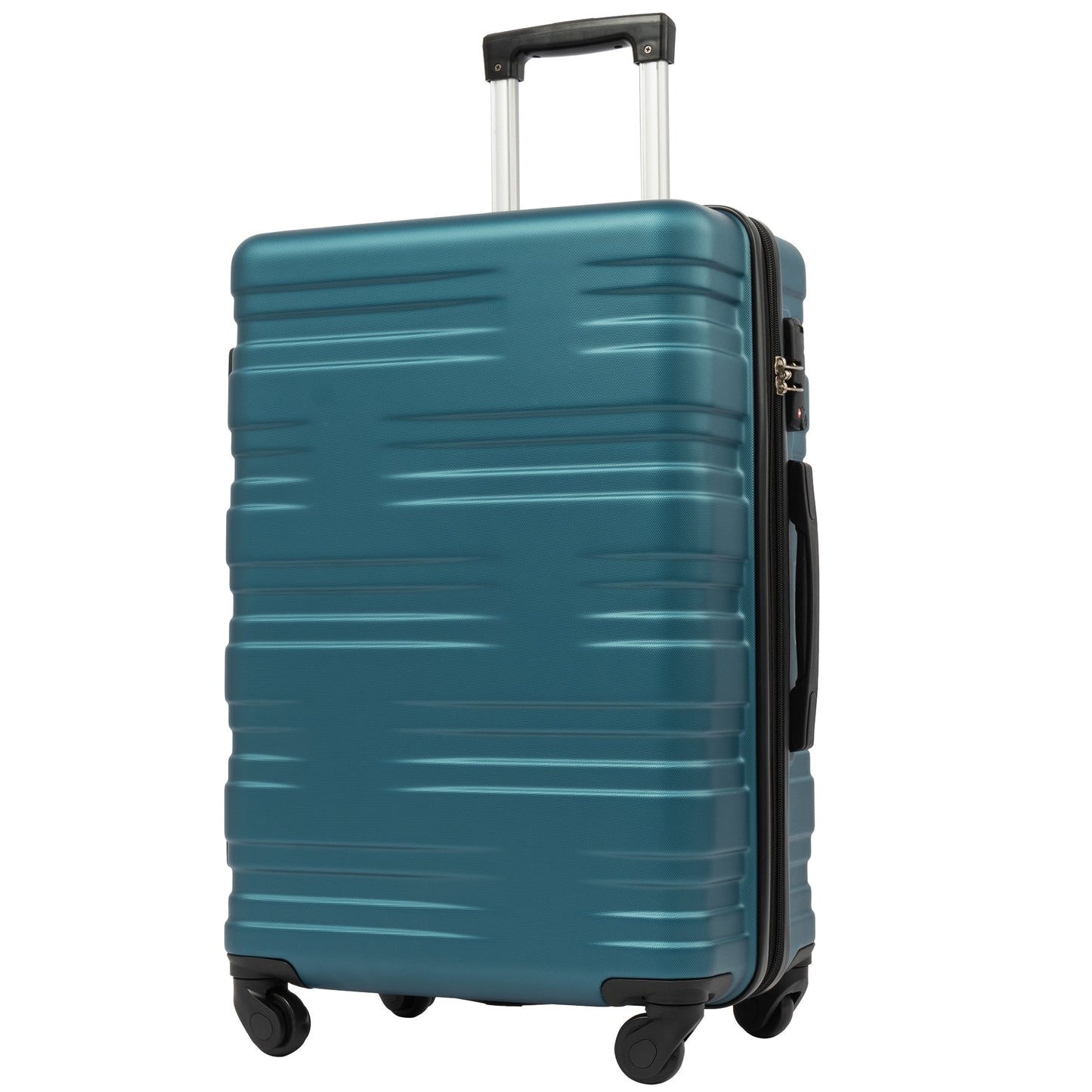 Hardshell Luggage Sets 3 Pcs Spinner Suitcase with TSA Lock Lightweight 20''24''28'' Navy + ABS - Korvel