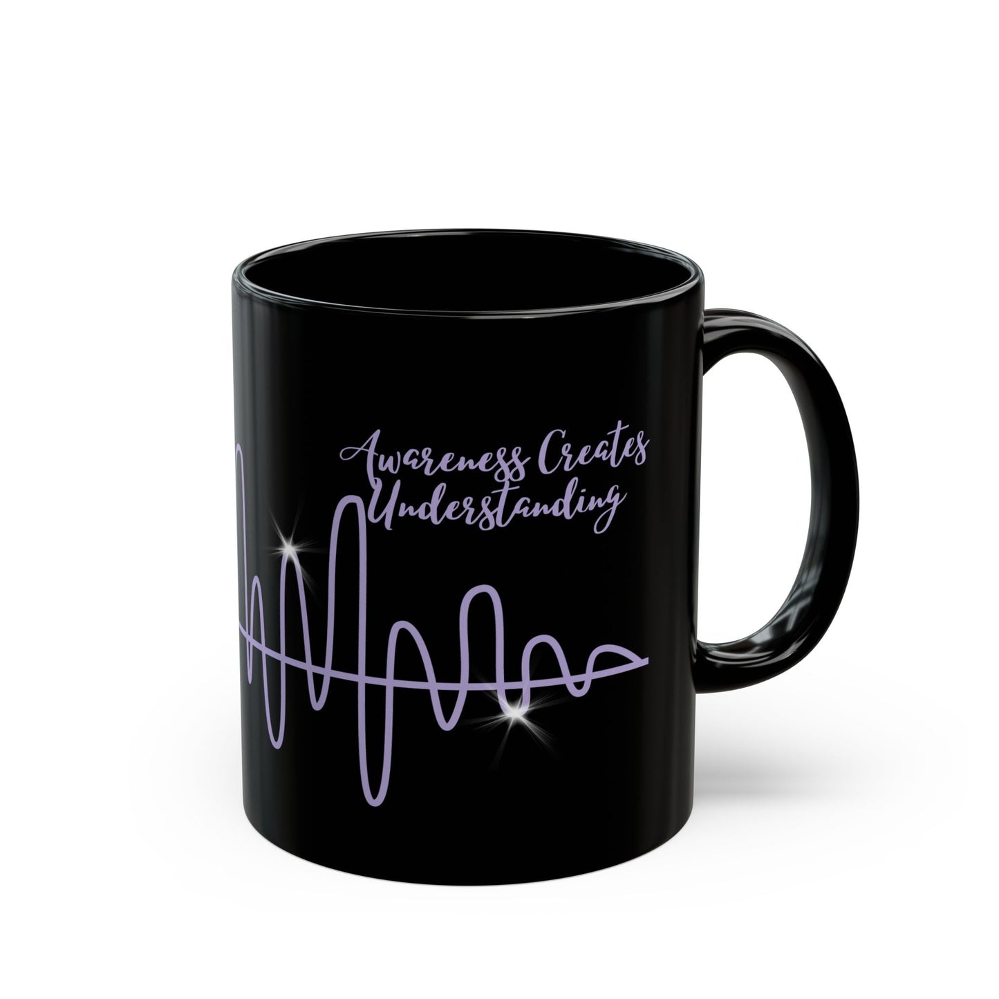 Waves of Strength Black Awareness Mug - 11oz & 15oz