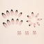 Sweet cool black French flash gold powder almond nails European and American fake nails removable nail pieces - Korvel