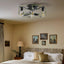 Modern Flush Mount Ceiling Fan with Lights and Remote Control