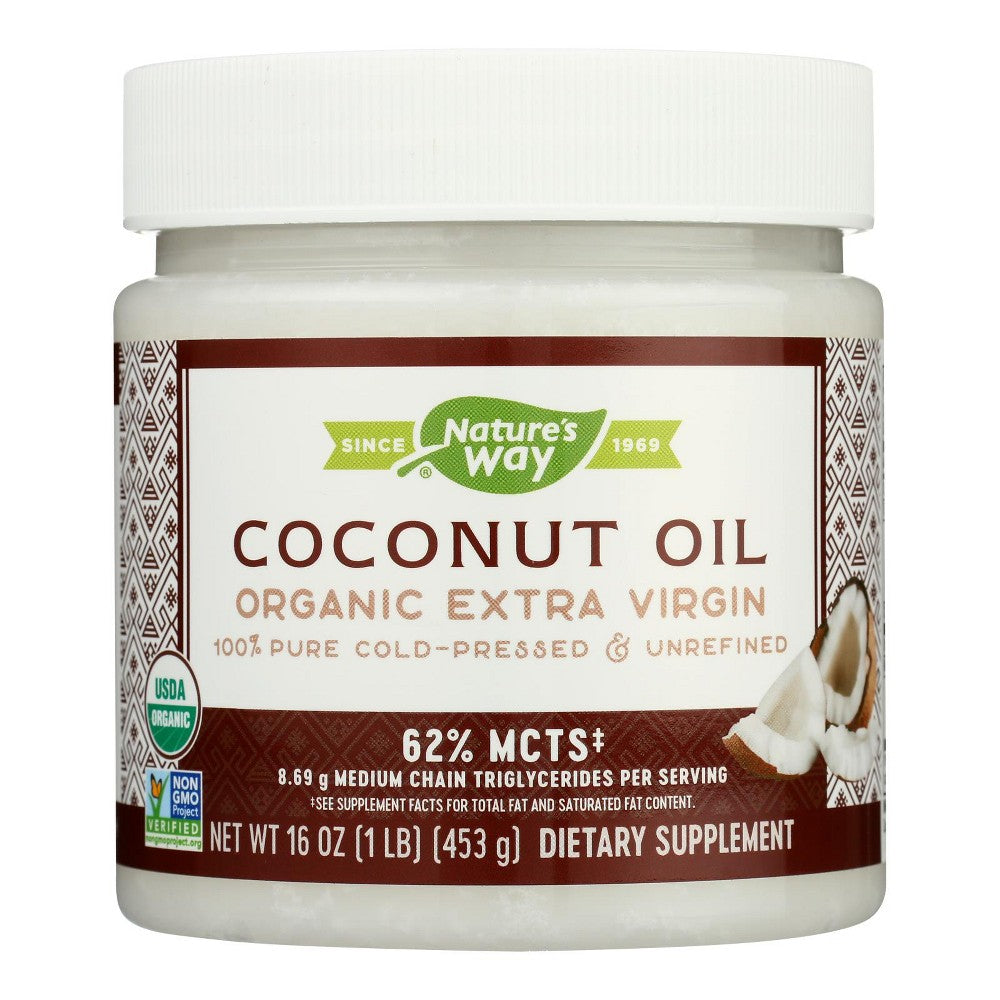 Huile de coco vierge extra biologique non raffinée de Nature's Way - 16 oz