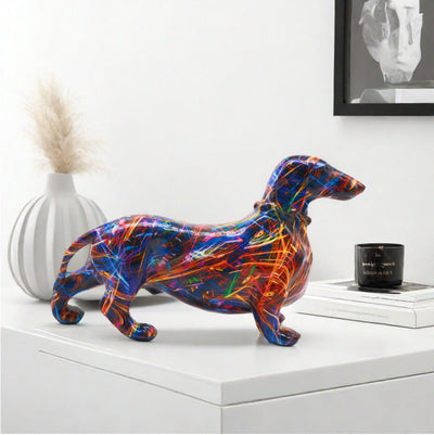 Modern minimalist sausage dog ornaments, creative home wine cabinet decorations, office desktop decorations, handicrafts - Korvel