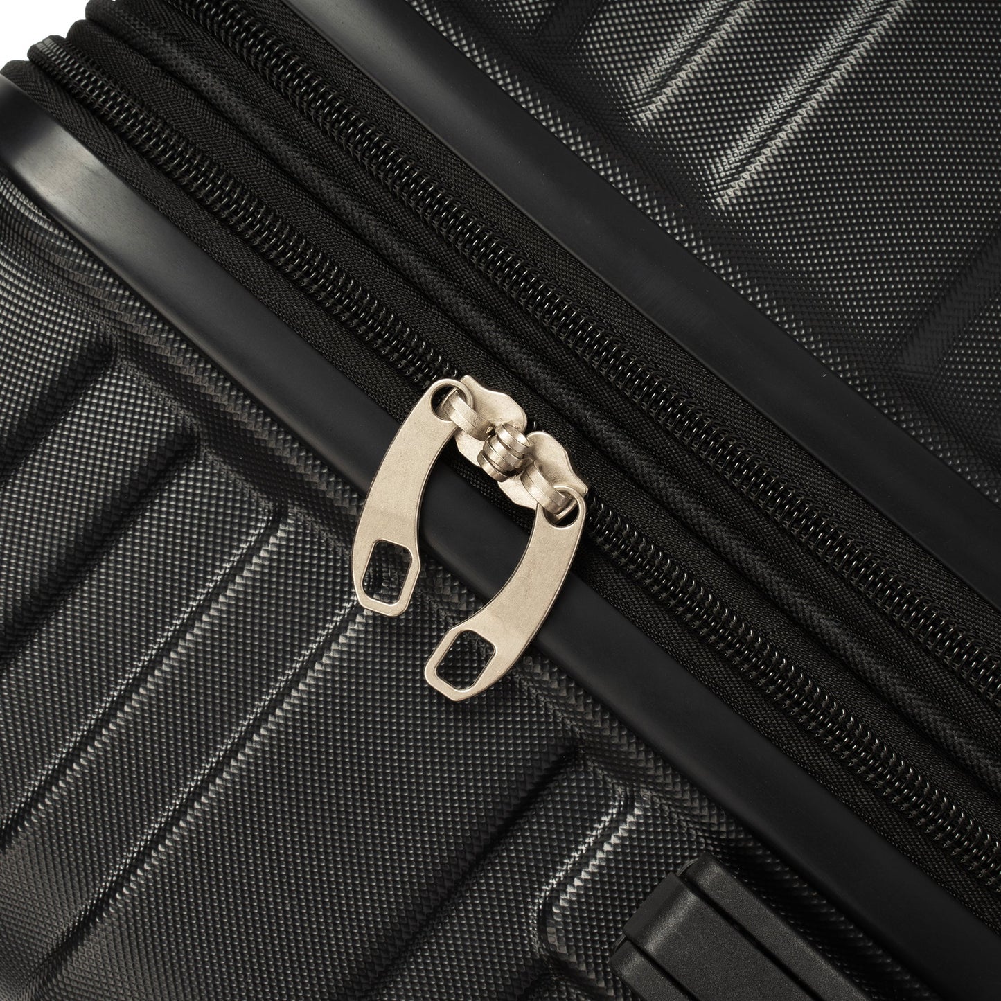 Hardshell Luggage Sets 3 Pcs Spinner Suitcase with TSA Lock Lightweight 20''24''28''   Black + ABS - Korvel