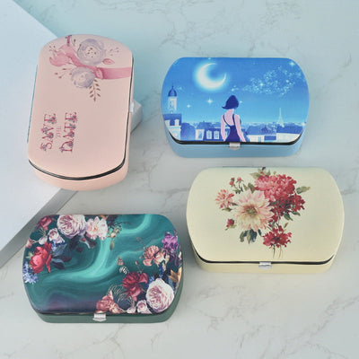 Simple Printed Home Desktop Jewelry Storage Box - Korvel