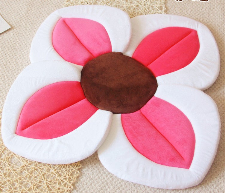 80CM Baby Bath Mat Blooming Bath Tub Flower Baby Bath Sink Safe Newborn Infant Shower Bathing Foldable Security Petal Seat Pads - Korvel