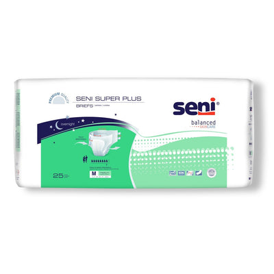 Seni Super Plus Adult Incontinence Briefs - Heavy Absorbency, Overnight Protection