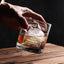 Transparent whiskey glass round straight mouth glass household wine glass beer cup bar tumbler kitchen utensil Trump print glass - Korvel