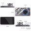 Dash Cam New Dual Lens Car DVR Camera Full HD 1080P 4 IPS Front - Korvel
