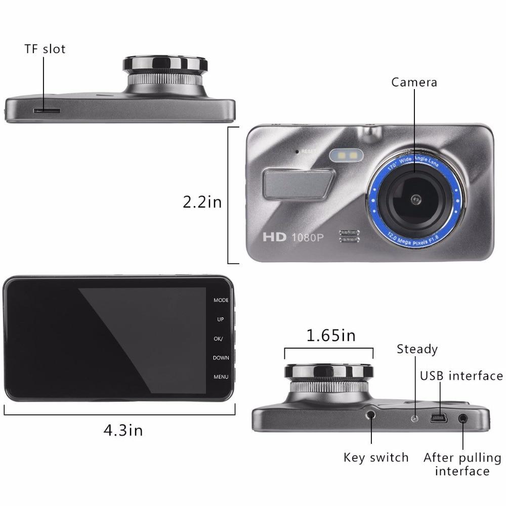 Dash Cam New Dual Lens Car DVR Camera Full HD 1080P 4 IPS Front - Korvel