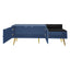 Modern Navy Shoe Storage Bench with Hidden Storage & Cushions