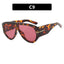 T-Shaped Large Frame Sunglasses - Personalized Women's Style