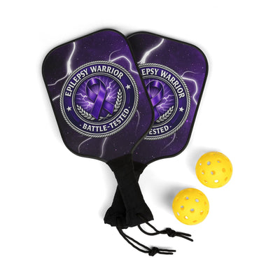 Epilepsy Warrior Paddleball Set – Purple Ribbon Awareness Game
