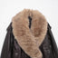 Women's Elegant Faux Fur-Trimmed Leather Jacket