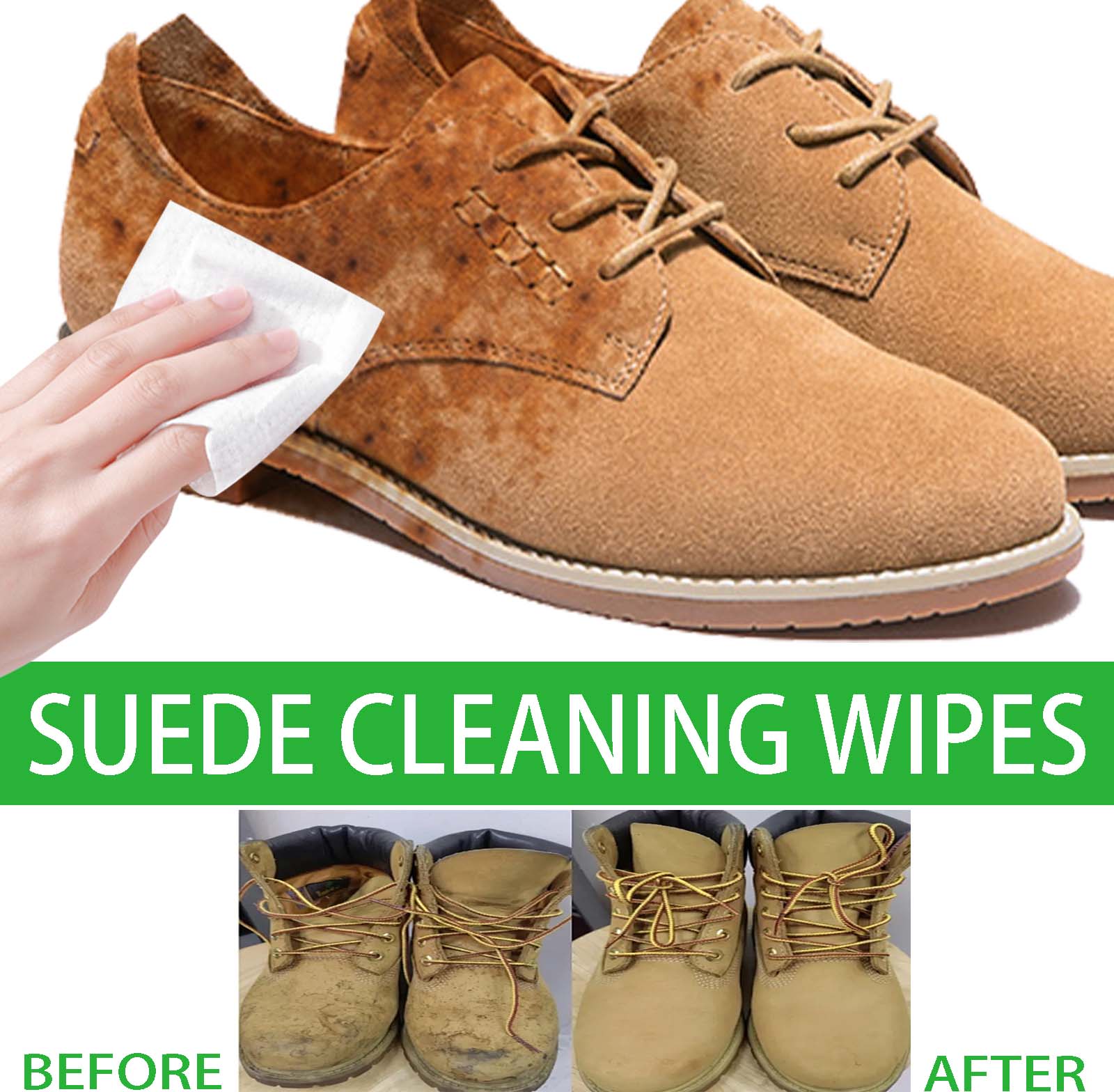 Shoe Wipes, Leather Shoes Sneakers Wallet Leather Sofa Multi-Purpose No-Wash Decontamination Cleaning Wipes - Korvel