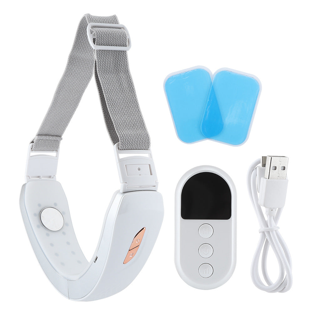 Facial Massager V-Face Beauty Instrument Wireless Remote Control EMS Color Light Vibration Face-Lifting Instrument - Korvel