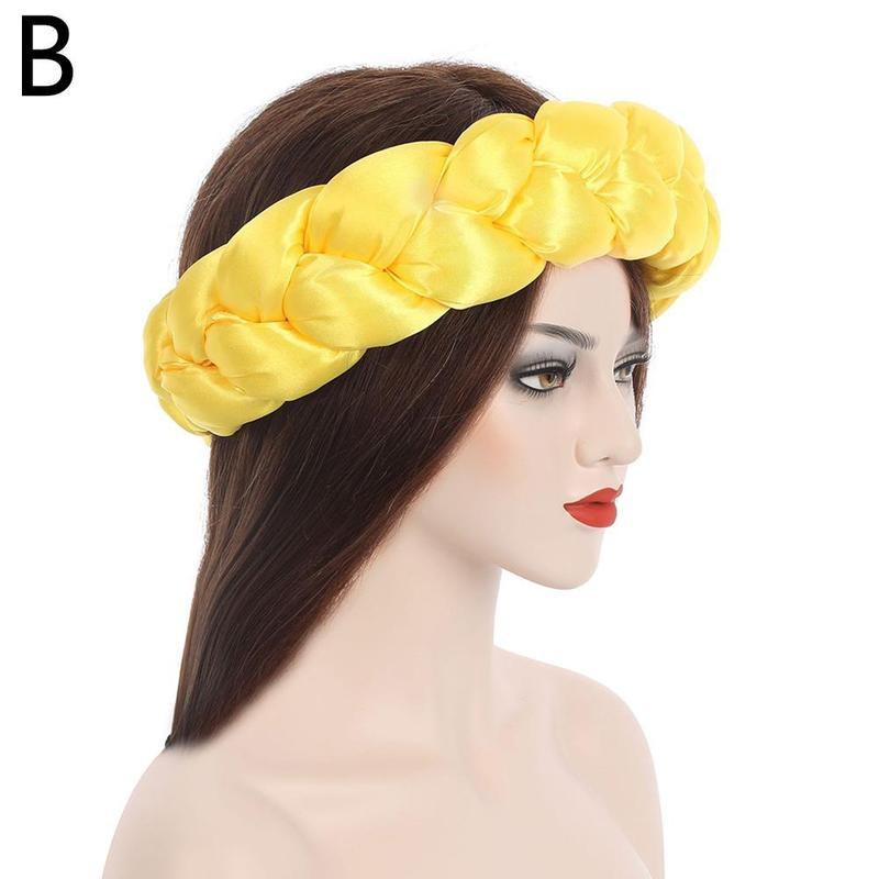 New Fashion Candy Color Women Braids Headbands Elastic Headwear Hair African Female Turban Bands Accessories Bandana Bandag L8y4 - Korvel