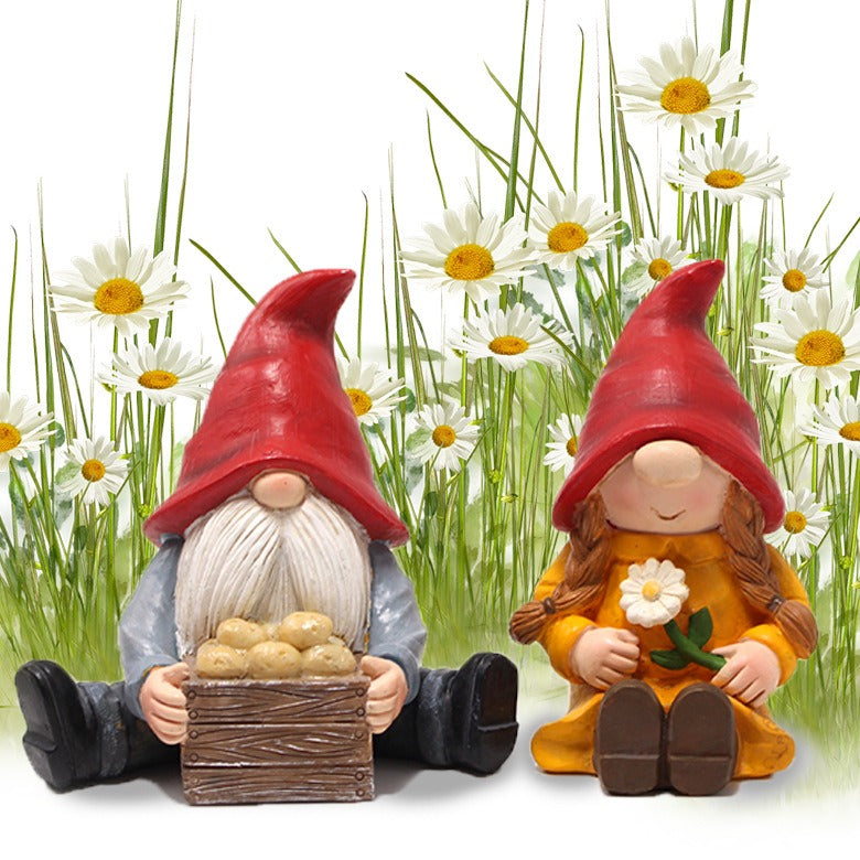 Creative Resin Couple Dwarf Decoration for Your Garden