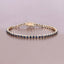 Pulsera de Zafiro Azul Genuino de 3.13 Quilates en Oro Amarillo de 14K