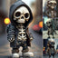 Figurines de squelette d'Halloween - Décor unique en résine