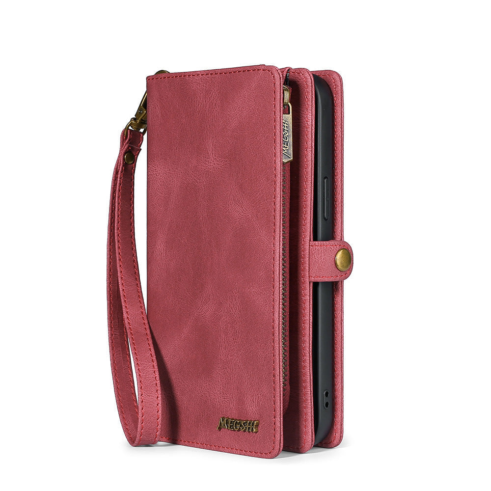 iPhone13pro Phone Leather Case For Samsung S22ultra Diagonal Mobile Phone Protective Case - Korvel