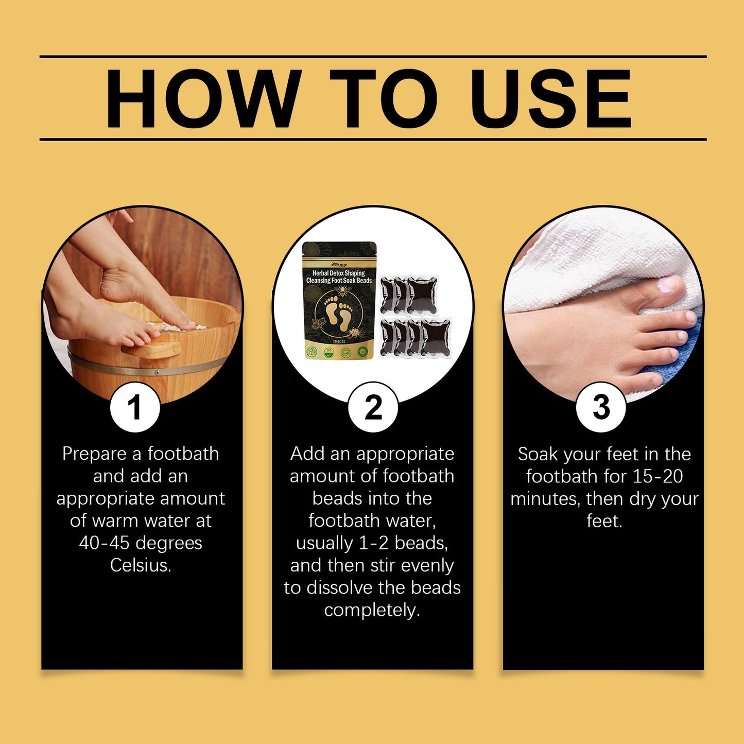 Bee Venom Shaping Foot Foam Bead Firming Body Shaping Clean And Moisturizing Lifting Body Foot Bath Set - Korvel