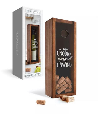 ELEGANT WINE KEEPSAKE BOX BY STUDIO MERCANTILE - A CHIC GIFT & CORK DISPLAY - Korvel