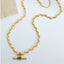 Collier Pendentif en Verre en Acier Inoxydable Élégant