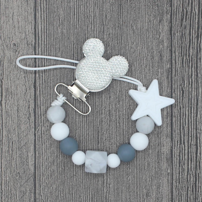 Silicone Beads Pacifier Clip for Infants and Toddlers