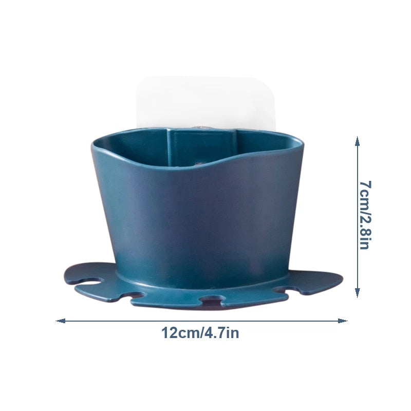 Toothbrush Holder Non-perforated Paste Tooth Holder Razor Bathroom Wall-mounted Brushing And Washing Face Multifunctional Rack - Korvel