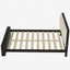 Queen Size Platform Bed Frame with Upholstery Headboard and Bookshelf in Footboard and LED Light Strips, Espresso - Korvel