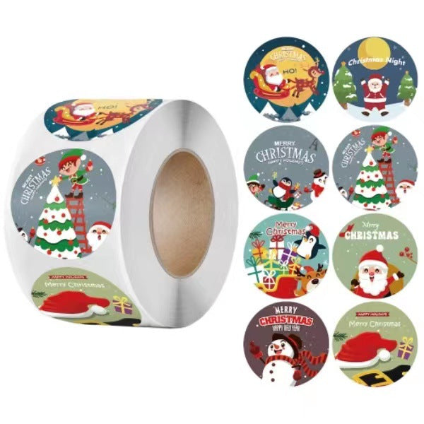 Christmas gift stickers decorative sealing sticker Merry Christmas Reward Self-adhesive labels Children's Day party - Korvel