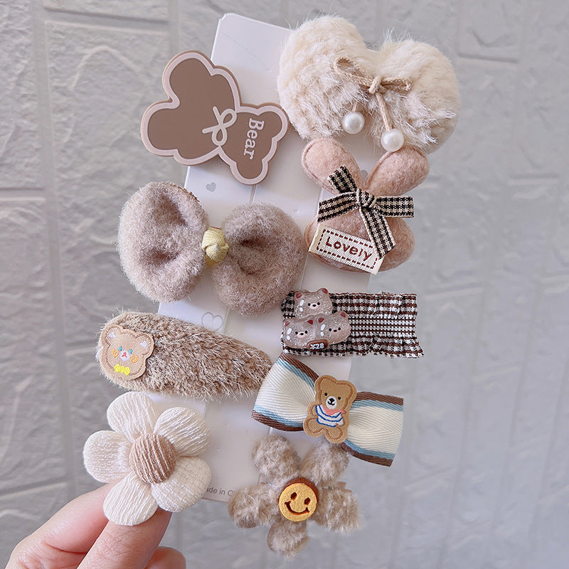 Clip de Pelo de Peluche Adorable para Niñas - Accesorio de Otoño e Invierno