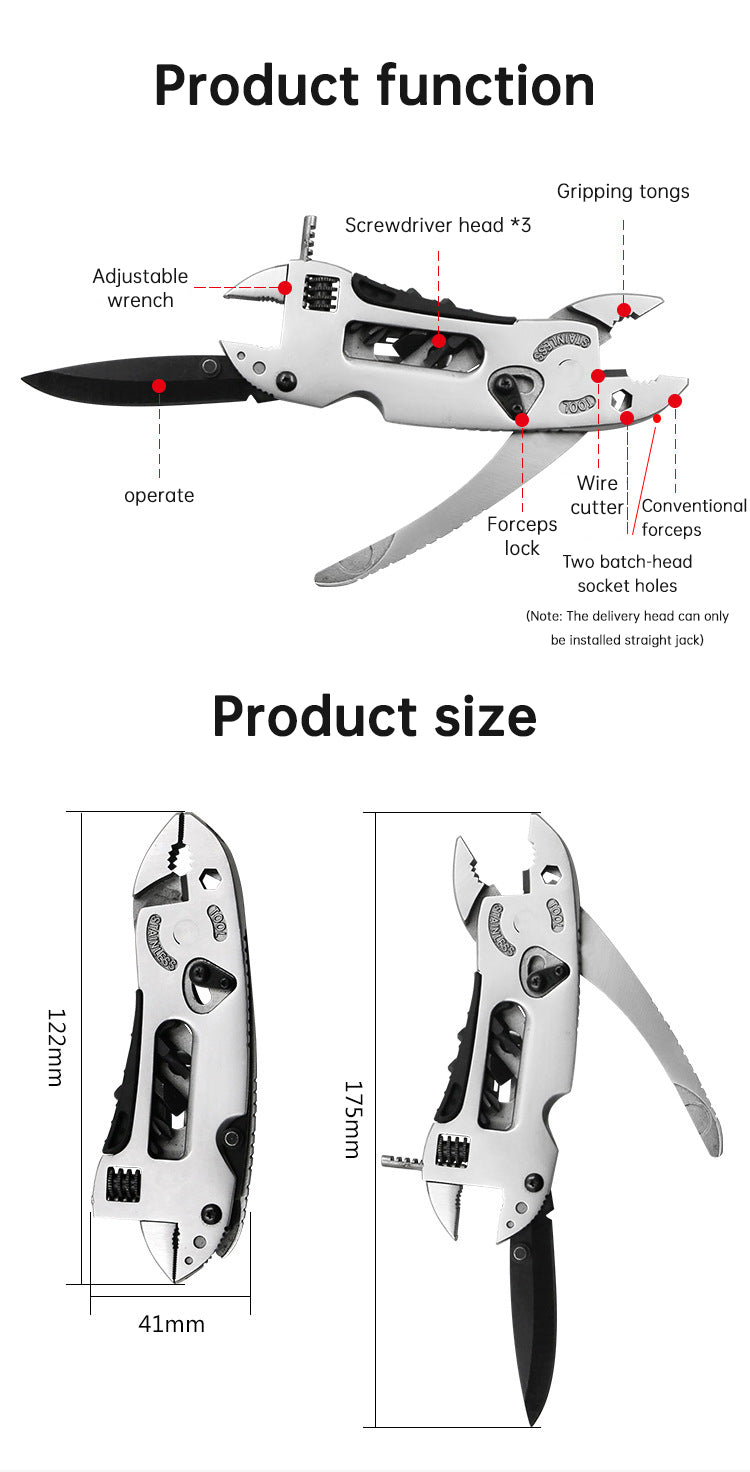 Outdoor camping regular pliers, multi-purpose tool pliers, outdoor wrench tool combination - Korvel