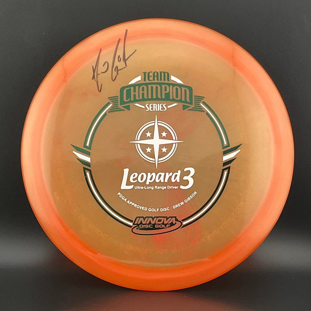 Disque Luster Champion Leopard3 - Signé par Drew Gibson