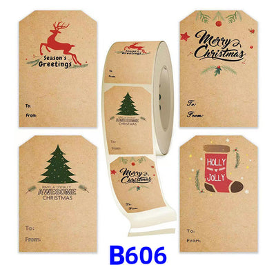 Christmas gift stickers decorative sealing sticker Merry Christmas Reward Self-adhesive labels Children's Day party - Korvel