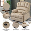 Large Manual Recliner Chair in Beige Fabric
