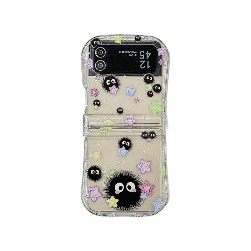Cute Coal Ball Slim Waist Foldable Phone Case for Samsung Galaxy Z Flip 4/5/6/7 - Korvel