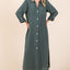 Robe maxi à manches longues et décolleté en V Airflow pour femmes