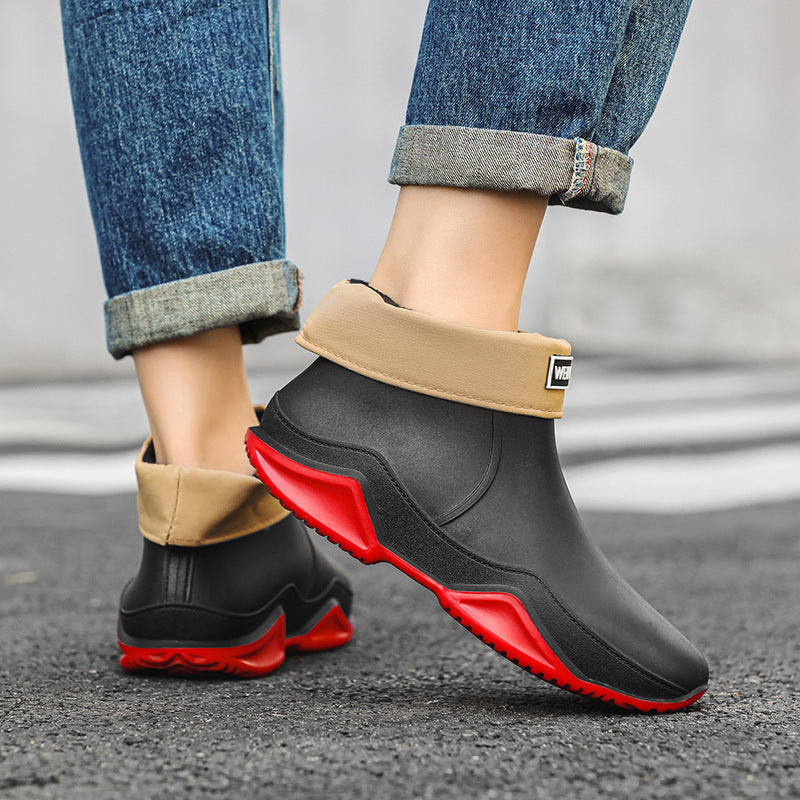 Bottes de pluie imperméables courtes pour hommes
