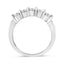 Bague de fiançailles en diamant à 5 pierres en or blanc 14K