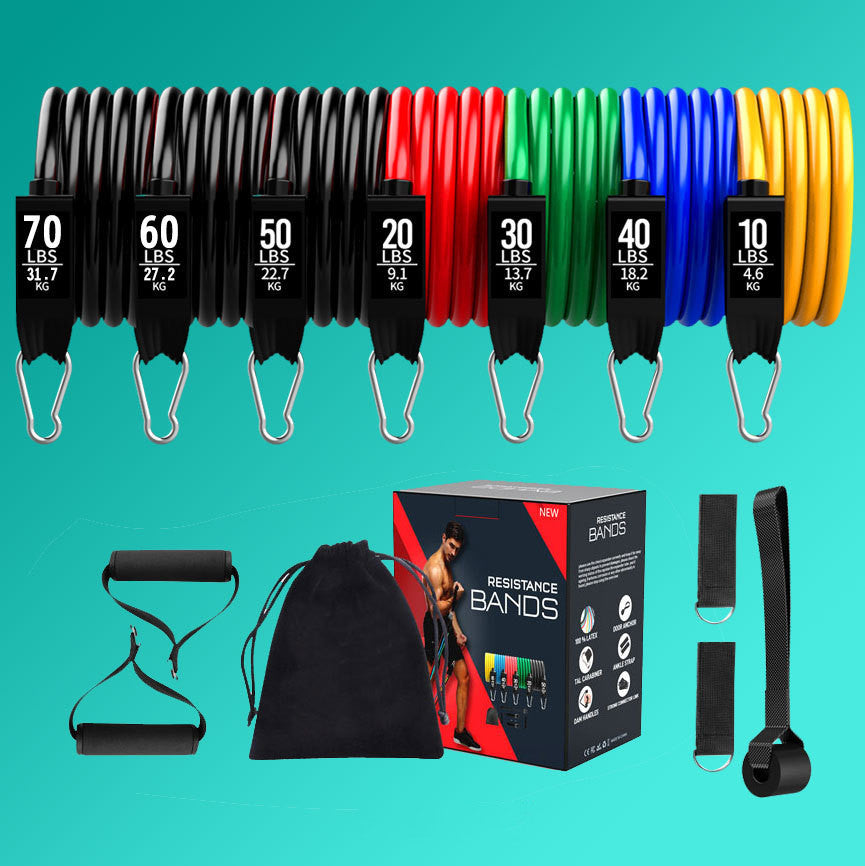 Versatile Latex Resistance Bands with Pull Rope System - Korvel