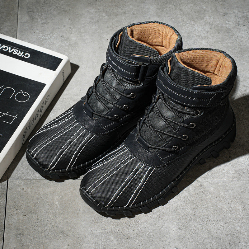 Botas de Nieve Impermeables con Cordones para Hombres y Mujeres