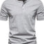 T-shirt Henley pour hommes grande taille avec détail de bouton