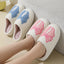 Chaussons en coton avec nœud en cartoon mignon