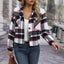 Plaid Women's Woolen Short Coat for Autumn & Winter