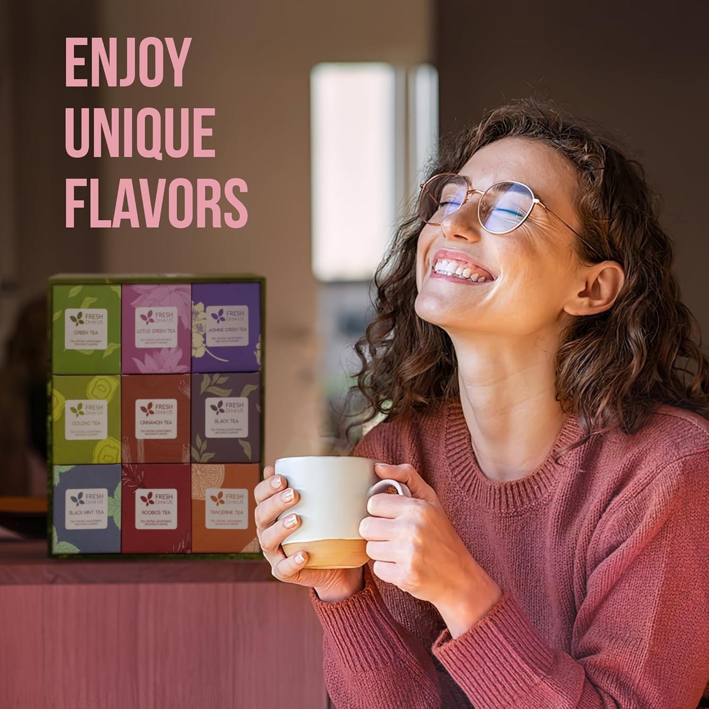 Assortiment de 90 sachets de thé premium - 9 saveurs