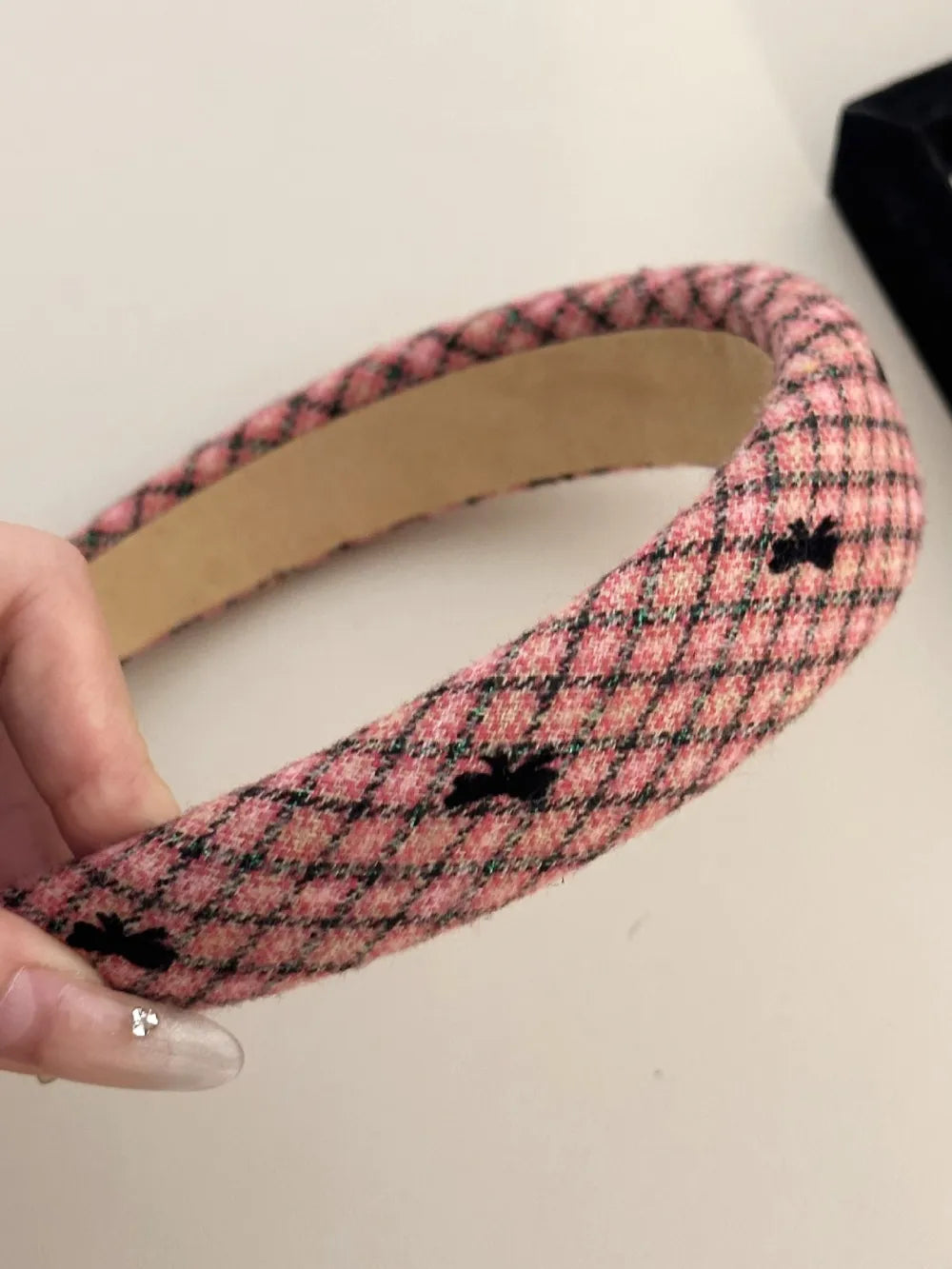 Plaid Bow Wide Headband - Korvel