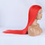Perruque en Dentelle Rouge pour Femmes - Accessoire de Cheveux Longs et Lisses