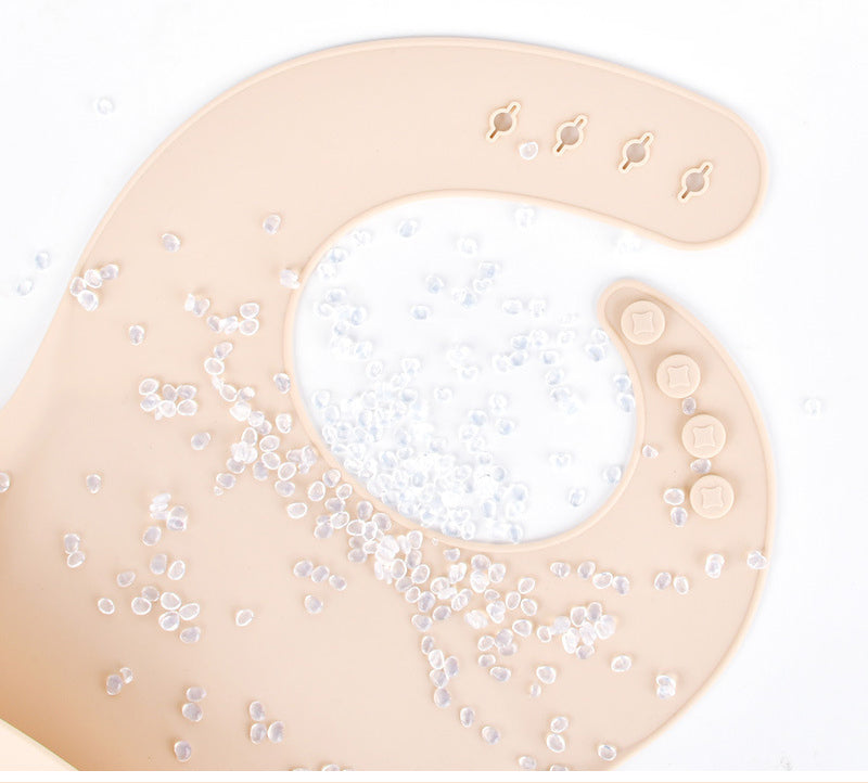 Baby silicone rice bag Baby rice bag bib Baby saliva towel waterproof mouth bag No wash and oil proof - Korvel