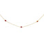 Collier en rubis monté en or jaune 14 carats - 18 pouces